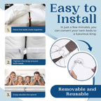 Buy now FeelAtHome Twin Bed Converter - Twin to King Mattress Joiner, 33ft Long Connecting Strap at indiglob india