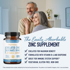 Chelated Zinc Supplements, Zinc Glycinate 30mg, Highly-Absorbable, Non-GMO | TRAACS Chelated Bisglycinate Vitamin B6 & BioPerine, Immune Acne & Energy Support, Gluten-Free, 120 Capsules (4 Month Supply)