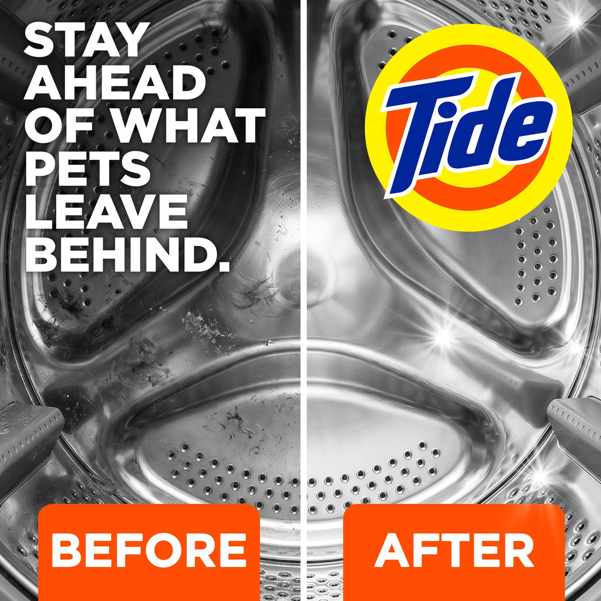 Tide Pet Washing Machine Cleaner 52 Week Supply with Oxi for Front and Top Loader Washer Machines, Deep Cleaning Residue & Odor Eliminator, 12 Month Supply (Packaging May Vary)