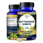 Lunakai USA Made Nattokinase Supplement – 400mg Natto Enzyme, 8000 FU per Serving – Heart & Circulation Support – Non-GMO, 60ct, 4000 FU Capsule