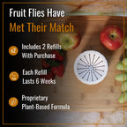 Dr. Killigan's Reusable Fruit Fly Traps for Indoors, 2 Refills