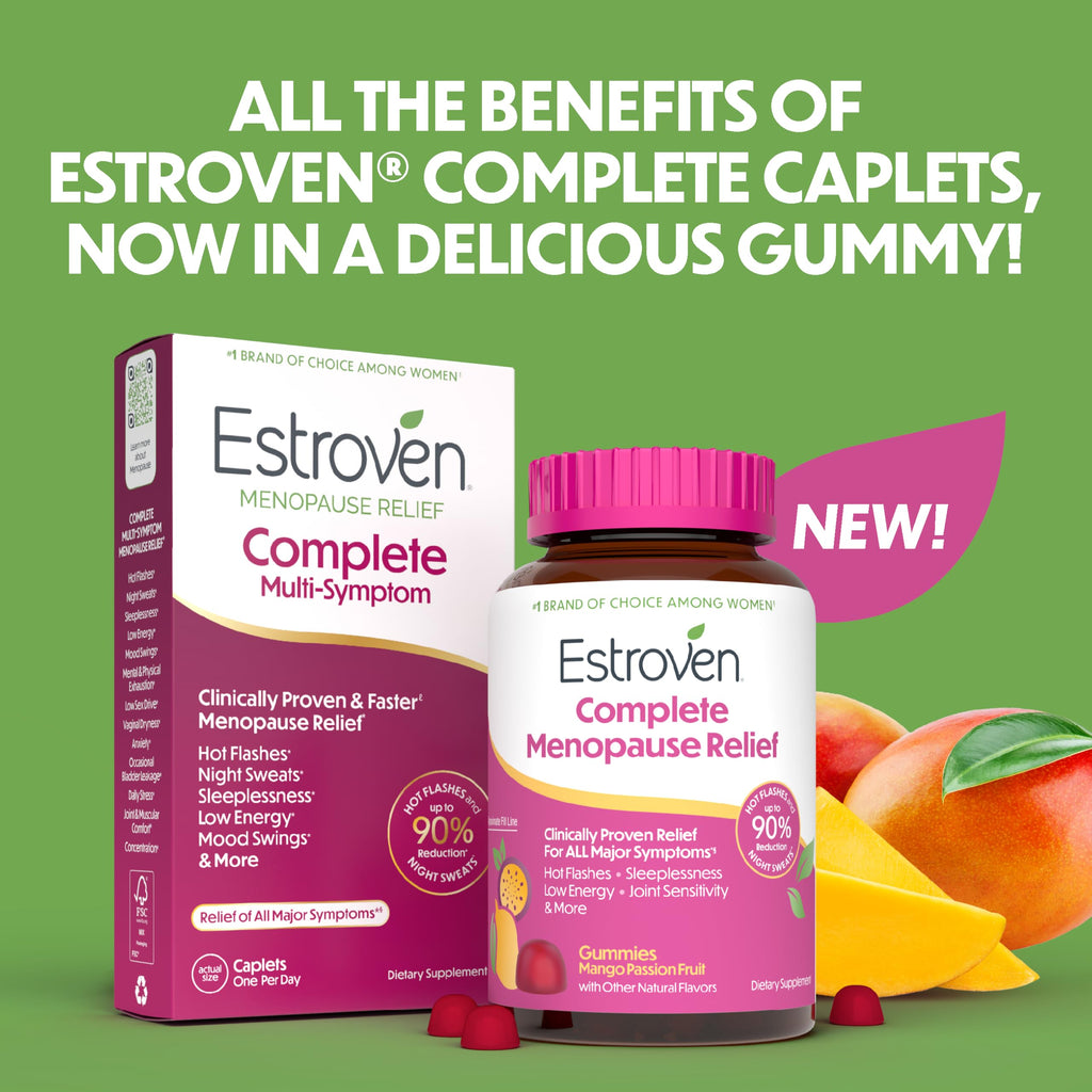 Estroven Complete Gummies Menopause Relief Supplement for Women, 30 Count
