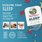 Sleep Dissolving Strips by MaryRuth's | L Theanine | Chamomile Flower | Melatonin 5mg | Valerian Root | Vitamin B6 | Sugar Free | Cranberry Flavor | Vegan | Gluten Free | Dairy Free | 30 Count