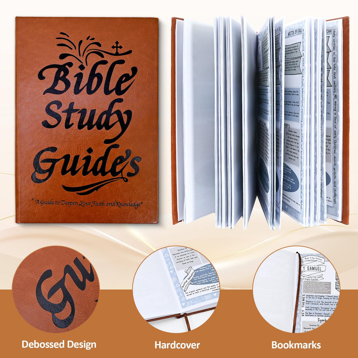 66-Page Bible Study Guides and Devotional Journal with Daily Scripture Quotes, Prayer Prompts, Cross-References, and Reflection Guides - A Comprehensive Year-Long Plan and Christian Gift