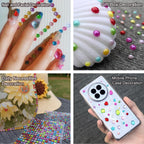 3165pcs Gem Stickers Crystal Crafts - self-Adhesive Stickers, Sticker Earrings, Children's Craft Supplies, Stickers in Various Shapes and Sizes.
