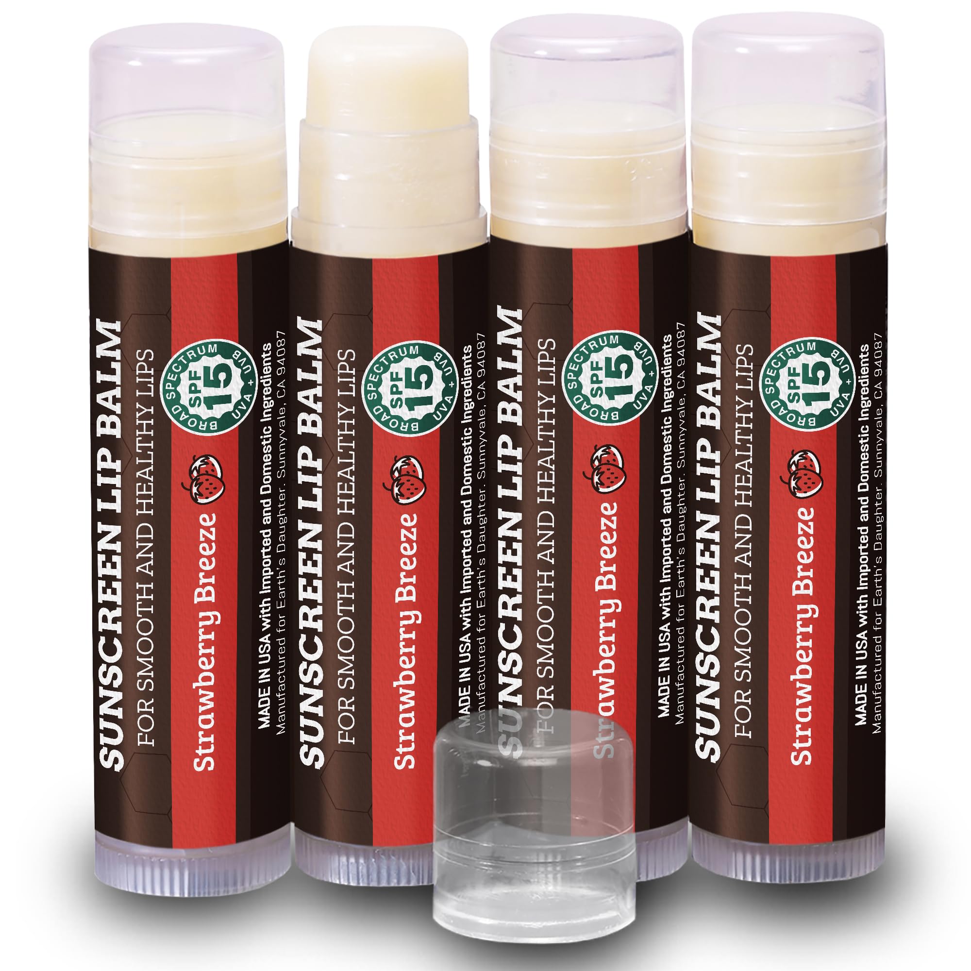 Buy now Earth's Daughter USDA Organic Lip Balm 6-Pack - Fruit Flavors, Beeswax, Coconut Oil, Vitamin E - Best Lip Repair Chapstick for Dry Cracked Lips - Moisturizing Lip Care at indiglob india