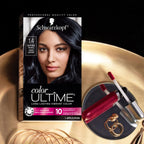 Schwarzkopf Color Ultime 1.4 Sapphire Black Hair Dye, Permanent Intense Black with Diamond Brilliance, Fade-Resistant, Covers Grays, All Hair Textures (Pack of 2)