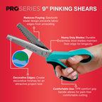 Buy now SINGER ProSeries 9" Pinking Shears - Heavy-Duty Stainless Steel - Zigzag Cut for No-Fray Fabric, Sewing & Craft Edging at indiglob india