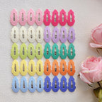 EleMirsa 40pcs Candy Colored Snap Hair Clips for Little Girl Non Slip Barrettes Hair Accessories for Baby Girl Teens Toddler Kids