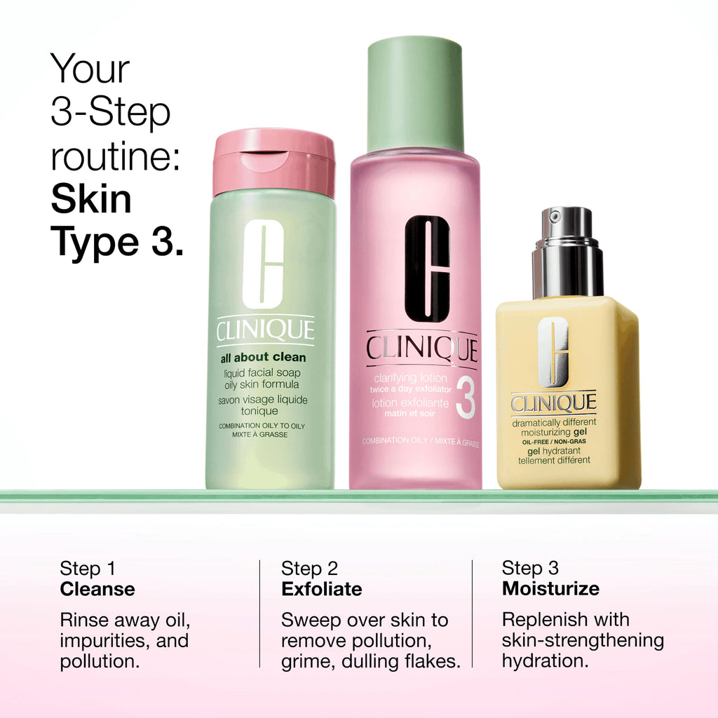 Clinique Dramatically Different Moisturizing Gel | Oil-Free Face Moisturizer For Combination Oily to Oily Skin Types | Step 1 in 3-Step Skin Care Routine