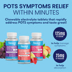 Vitassium FastChews, Chewable Electrolyte Tablets for Management of POTS and High Sodium Diets, Fast-Acting Sodium Tablets, Strawberry Lemonade, 60 Count