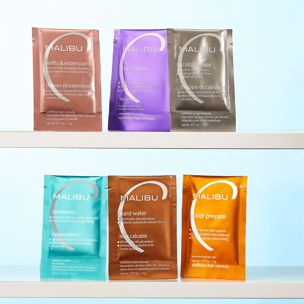 Malibu C Swimmers Wellness Remedy - Restoring & Hydrating Hair Care with Vitamin C Complex - Protects Hair Discoloration from Chlorine and Pool Elements (1 Packet)