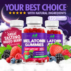 Melatonin 20mg Gummies (120 Count) - Maximum Strength Sleep Support for Adults with 10mg of Melatonin Per Gummy - Gluten-Free, Vegetarian, Great Tasting Mixed Berry Flavor - 60 Servings