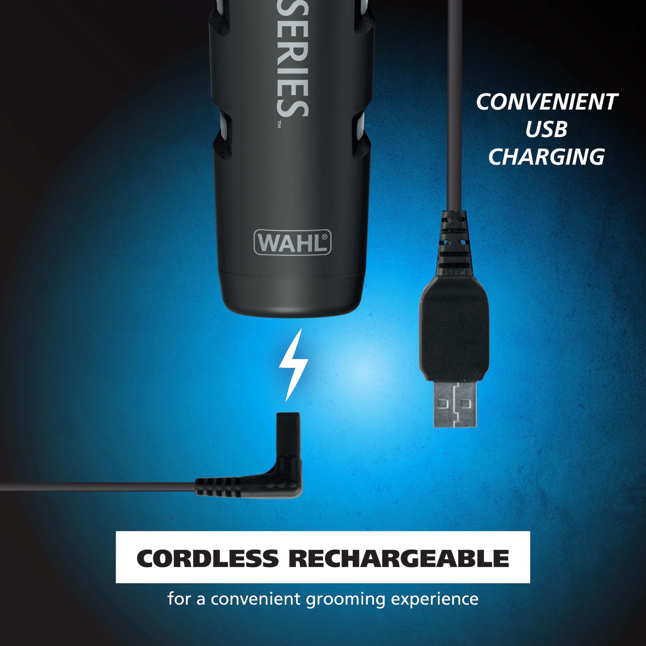 Buy now Wahl USA Pro Series Forever BladeTM Stainless Steel Cordless Rechargeable Beard Trimmer for Men with No Slip Grip & USB Charge Æ’?? Model 3026017 at indiglob india