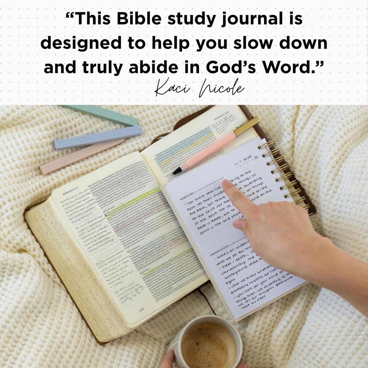 Mr. Pen- Abide SOAP Bible Study Journal, A5, Hardcover Journal with 136 Pages