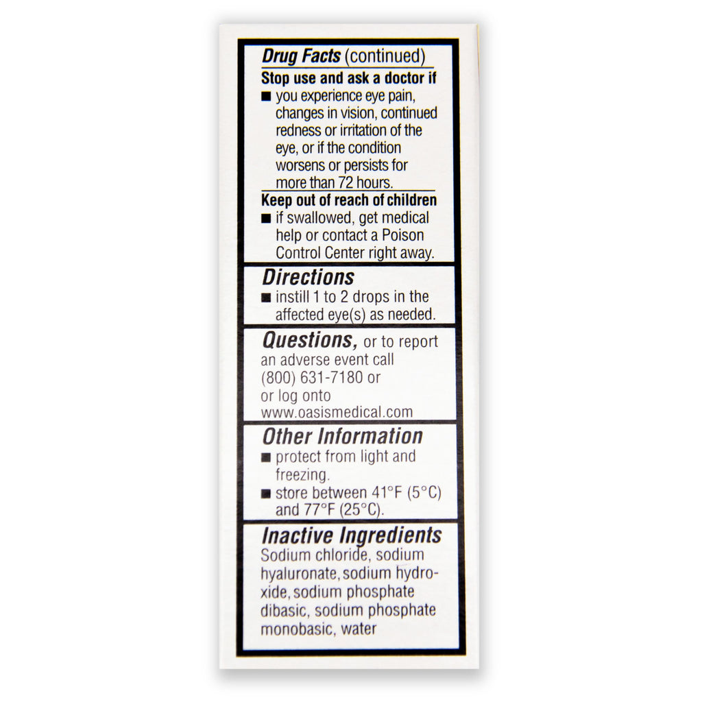 Oasis TEARS PF Plus Preservative Free Artificial Tears Eye Drops - 10mL