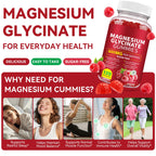 120 Count Magnesium Glycinate Gummies 600mg for Adults, Sugar Free | Supports Relaxation, Magnesium Glycinate Chewable, Non-GMO