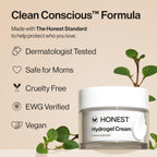 Honest Beauty Hydrogel Cream, Sensitive Skin, Fragrance-Free, 1.7 fl oz