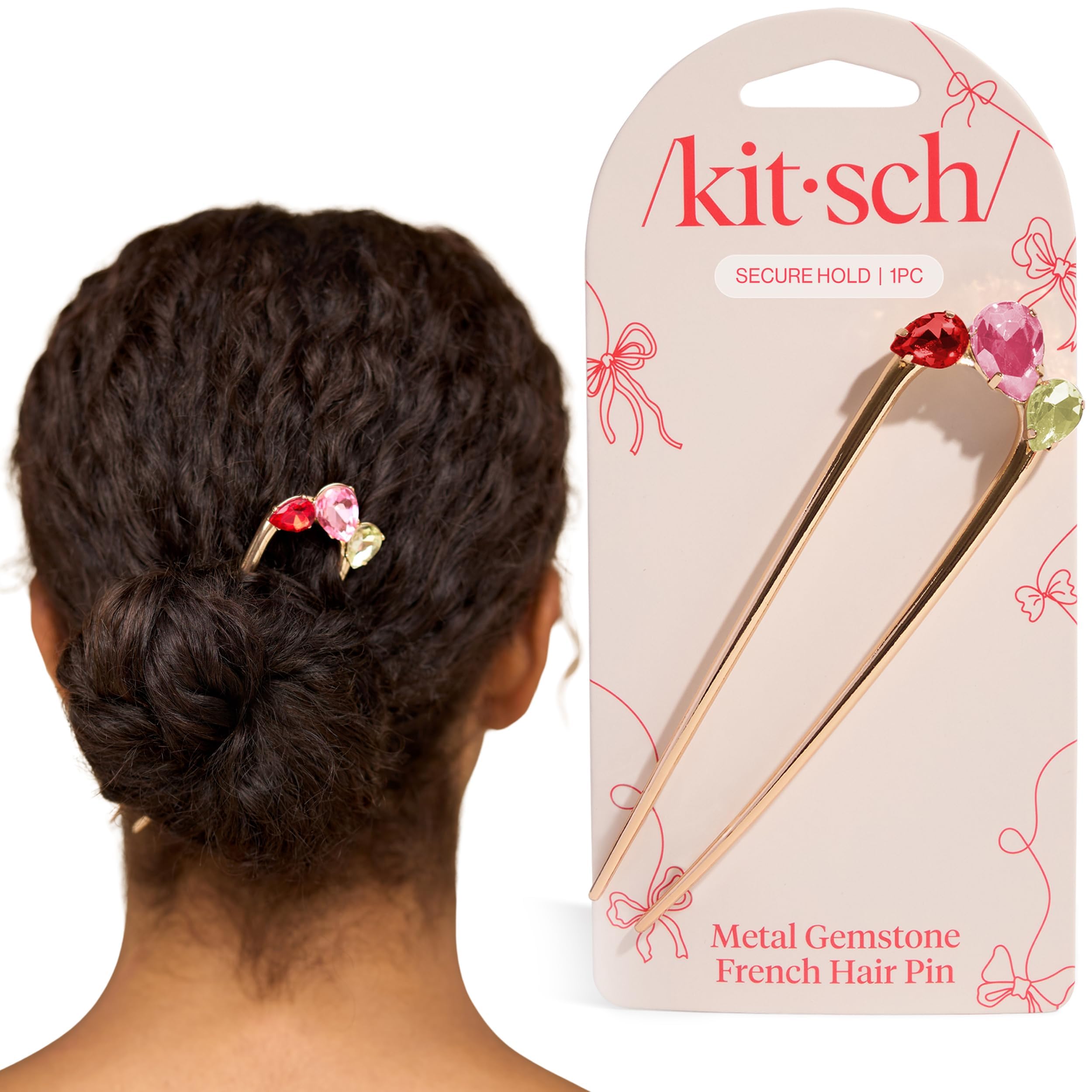 Buy now Kitsch French Hair Pins for Women â€“ Elegant & Durable Metal Hair Fork for Updos, Chignon, Bun & Twist Hairstyles, Secure Hold All Day, Comfortable Fit | Ideal Gifts for Women- Gold, 1pc 1 Count (Pack of 1) (B0FR635J9K) at indiglob india