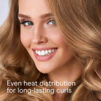 Conair Instant Heat Curling Iron Brush with 1-1/4 in Barrel, 25 Heat Settings, 30-Second Heat-Up, and Dual Voltage, Travel Ready Hair Styling Tool for Medium & Short Hair, Black, BC86N
