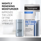 Neutrogena Rapid Wrinkle Repair Night Moisturizer, 1 fl. oz | Retinol Face & Neck Cream, Hyaluronic Acid & Retinol, Anti-Wrinkle, Paraben-Free