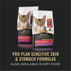 Purina Pro Plan Sensitive Skin & Stomach Wet Cat Food, (24) 3 oz Cans