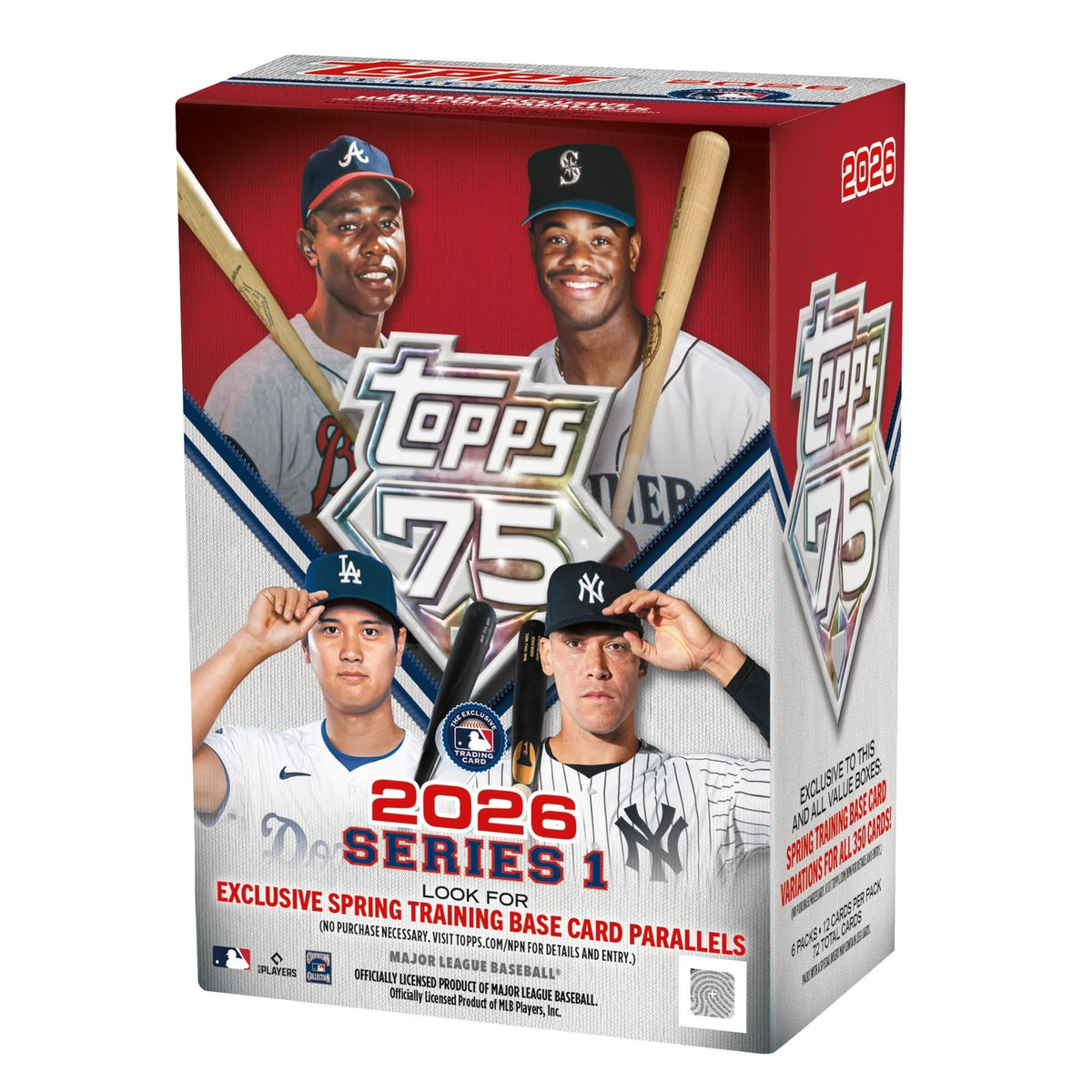 2026 Topps Series 1 Baseball Blaster Box, Look for Retail Exclusive Holo Holo Foil Parallels & Spring Training Variations