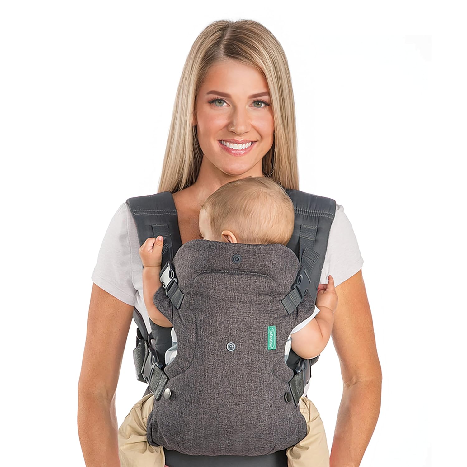 Buy now Infantino Flip 4-in-1 Convertible Baby Carrier, Adjustable, Ergonomic Babywearing, Registry Essential, Baby Carrier for Newborn to Toddler, Gray at indiglob india