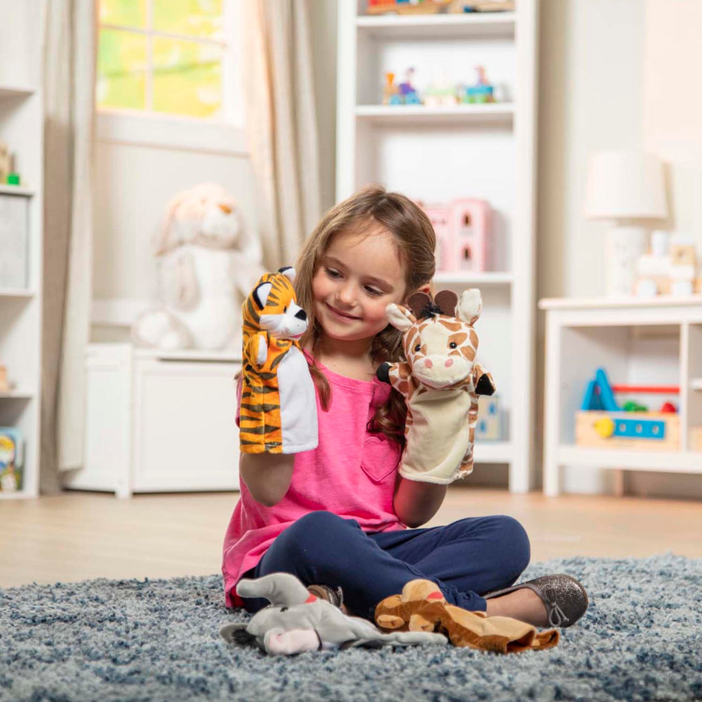 Buy now Melissa & Doug Zoo Friends Hand Puppets (FFP) at indiglob india