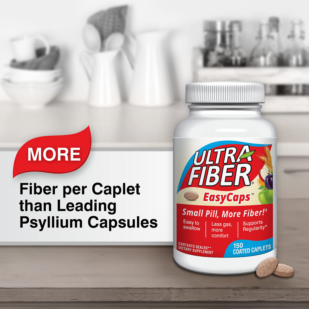 Ultra-Fiber High Fiber Supplement, Soluble & Insoluble Fiber, 150 Count