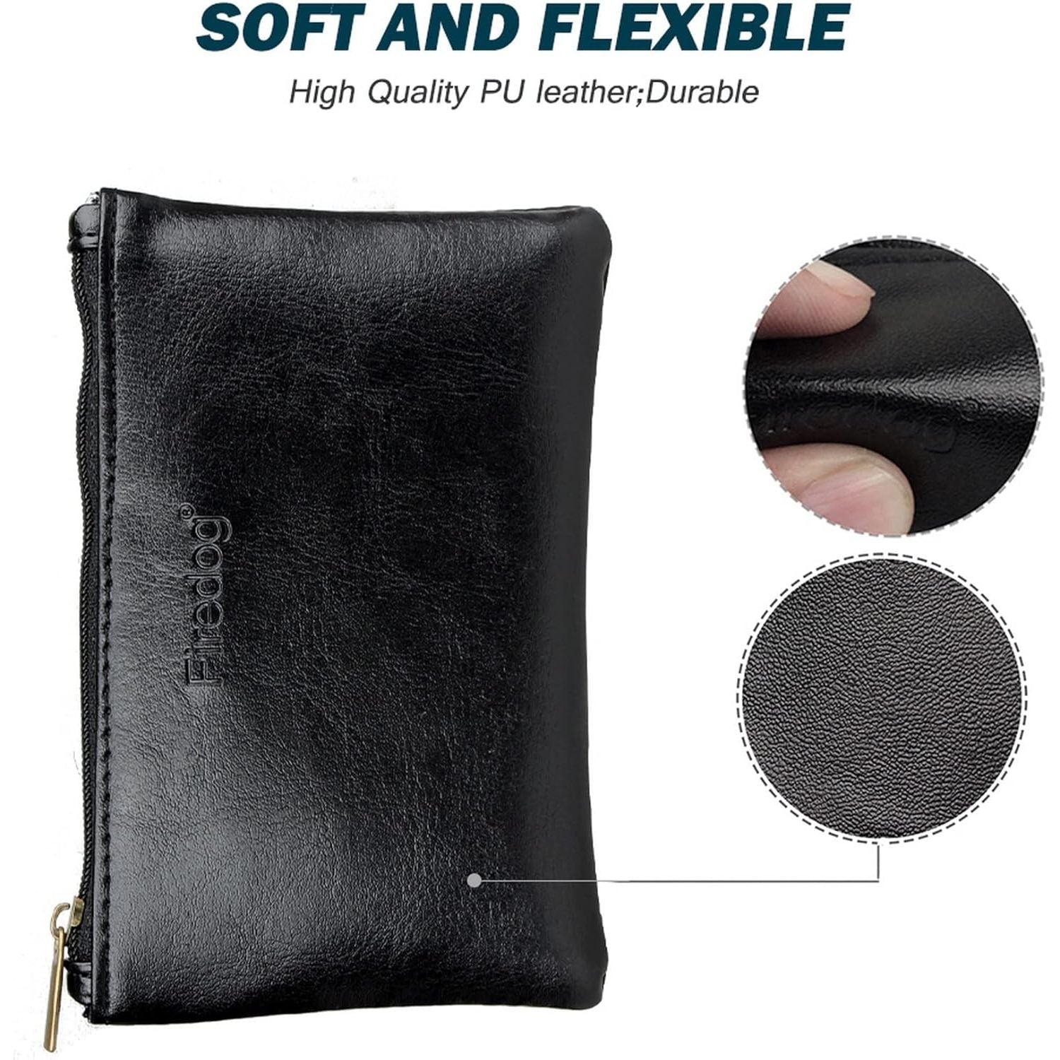 Buy now FIREDOG Tobacco Pouch Bag Pipe Case Rolling Storage Carrying Travel Vintage Holder Rollup Free Ciggerate Smoking Tobacco Pouch Leather Zipper Black Regular Size at indiglob india