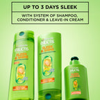 Garnier Fructis Sleek & Shine Leave-In Conditioner Cream, Anti-Frizz Hair Treatment with Plant Keratin + Argan Oil, Controls Frizz and Provides Smoothness For Frizzy, Dry Hair, 10.2 Fl Oz (Pack of 2)
