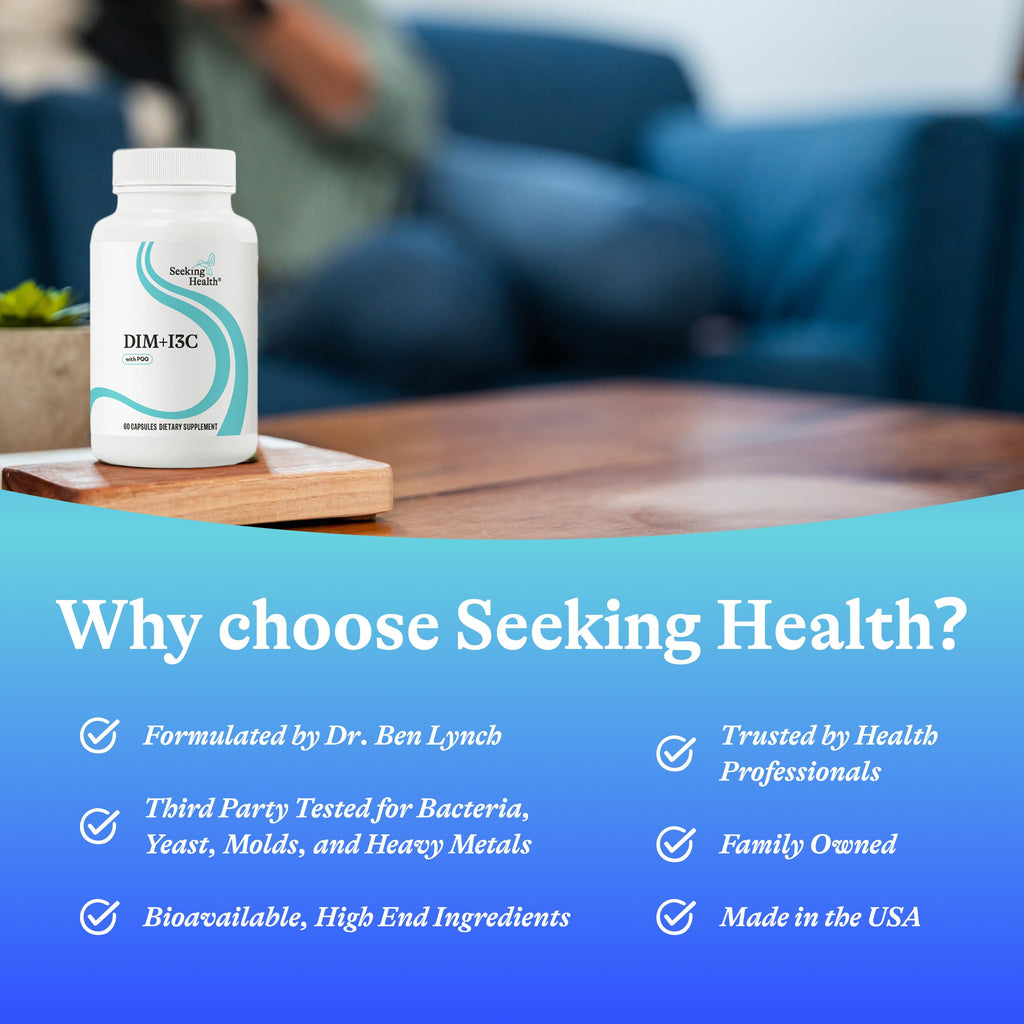 Seeking Health DIM + I3C Healthy Estrogen Support 60 Vegetarian Capsules