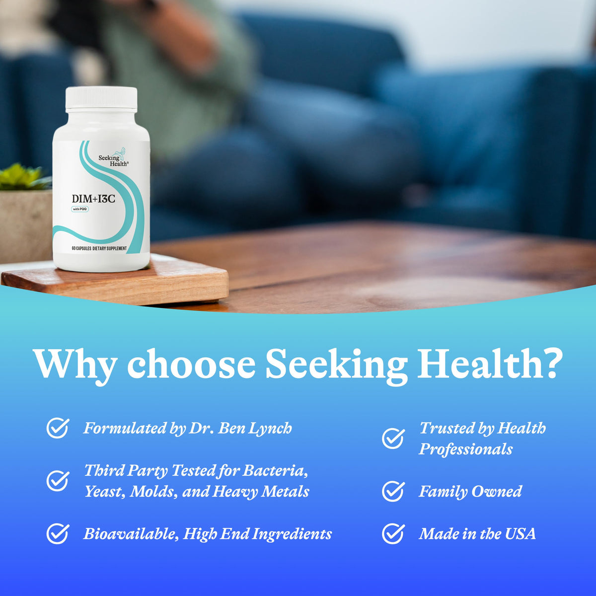 Seeking Health DIM + I3C Healthy Estrogen Support 60 Vegetarian Capsules