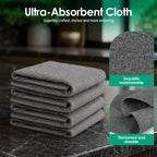 5PC Genie Cloth Magic Cloth for Glass,Windows, Bathroom,Reusable Lint Free