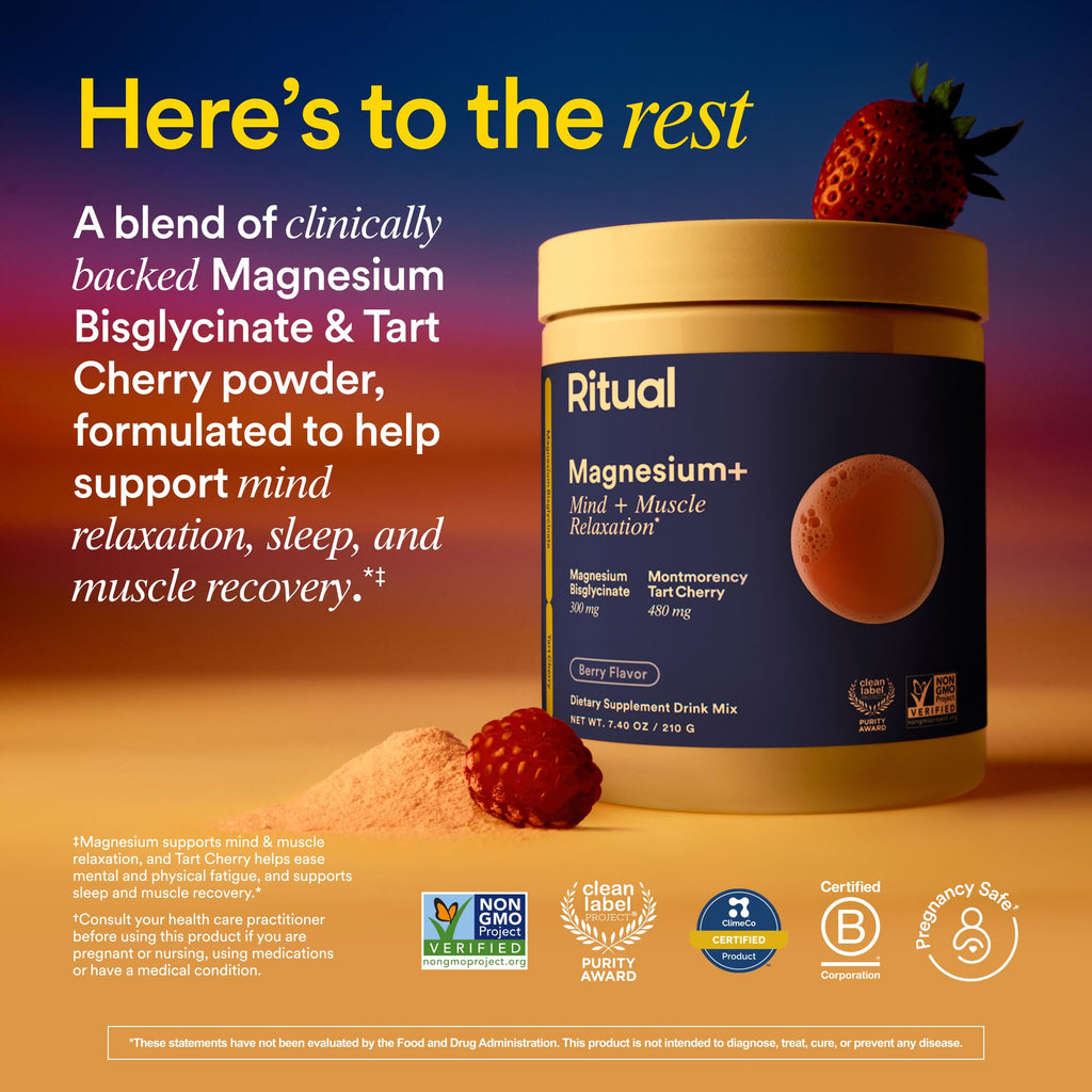 Ritual Magnesium+ Glycinate Tart Cherry Drink Mix Supplement - 30 Servings