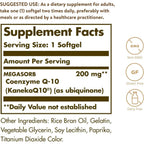 Buy now Solgar Megasorb CoQ-10 200 mg, 60 Softgels - Supports Heart & Brain Function - Coenzyme Q10 Supplement - Enhanced Absorption - Gluten Free, Dairy Free - 60 Servings at indiglob india
