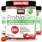 Force Factor ProbioSlim Apple Cider Vinegar Gummies | Keto ACV Gummies with Probiotics & Prebiotics to Support Digestion & Metabolism, Organic, Apple Flavor, 240 Gummies
