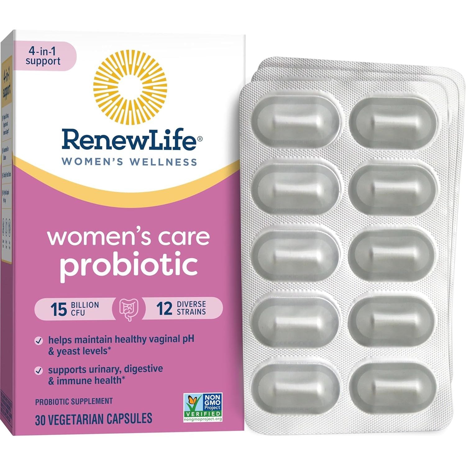Buy now Renew Life Women's Probiotic Capsules, Supports pH Balance for Women, Vaginal, Urinary, Digestive and Immune Health, L. Rhamnosus GG, Dairy, Soy and Gluten-Free, 25 Billion CFU - 30 Ct 30 Count (Pack of 1) 15 Billion CFU at indiglob india