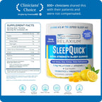 Relaxium SleepQuick Gummies, Sleep Aid, 5 mg Melatonin, D-3, Lemon, 60ct | Gut Health & Immune Support, Prebiotic Probiotic Blend, Gluten & Drug Free