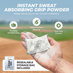 Hot Glove Rosin Bag – Baseball & Softball Grip Powder – Professional Dry Hand Grip for Pitchers & Hitters – Sweat Absorbing Rosin for Bat Grip & All Sports – Made in USA