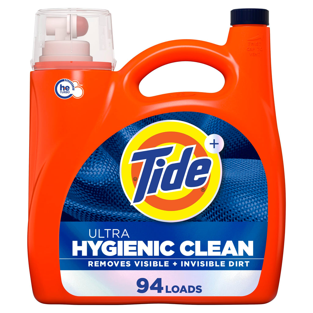 Buy now Tide Ultra Hygienic Clean Liquid Laundry Detergent, Original Scent, 132 fl oz, 94 Loads, Removes visible and invisible dirt, Laundry Detergent Liquid at indiglob india