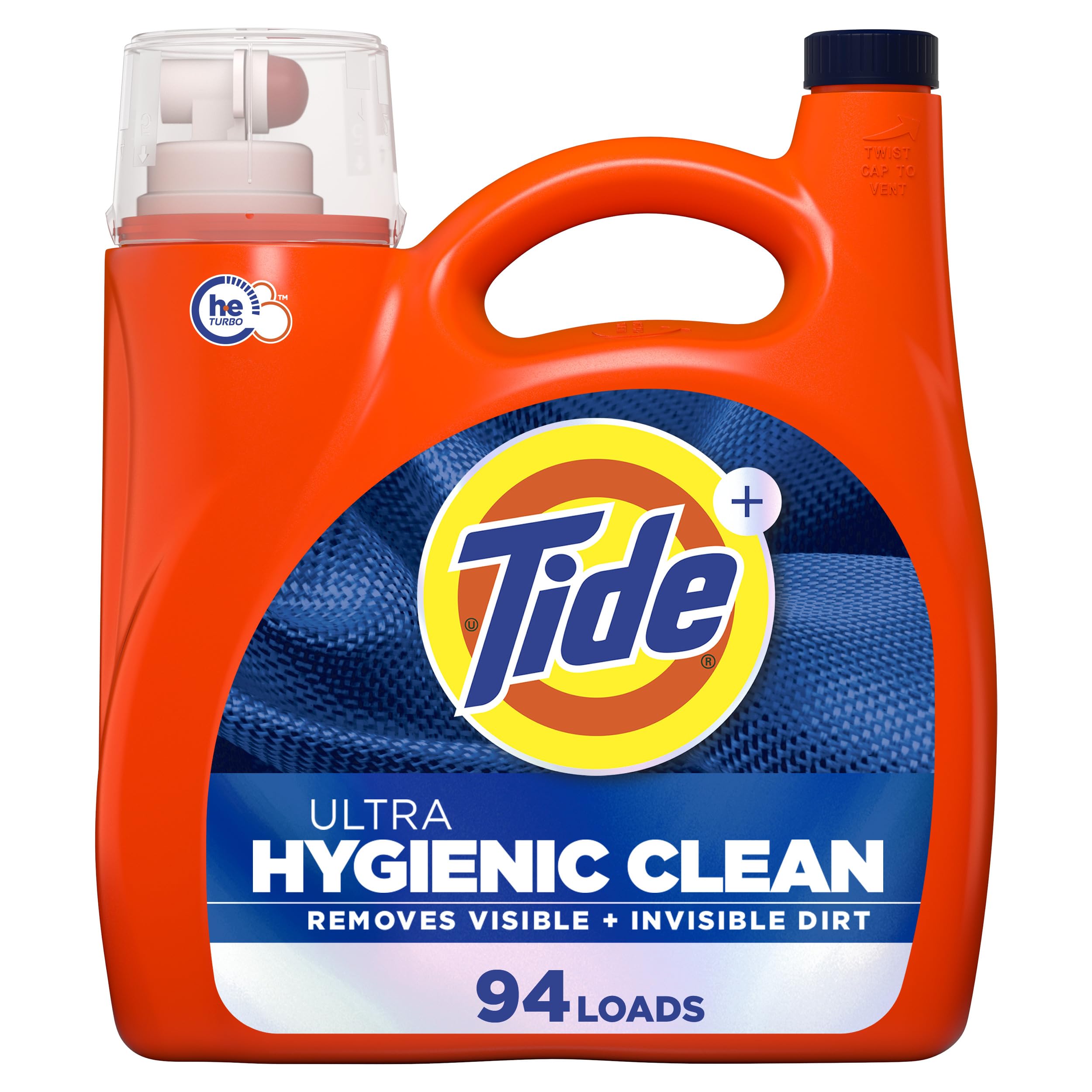 Buy now Tide Ultra Hygienic Clean Liquid Laundry Detergent, Original Scent, 132 fl oz, 94 Loads, Removes visible and invisible dirt, Laundry Detergent Liquid at indiglob india