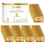 CHMI 24K Gold Under Eye Patches 50 Pairs Collagen, Dark Circles, Wrinkles | Puffy looking eyes, collagen skin care, hydrating eye mask, hydrogel, hyaluronic acid, vitamin E, men & women, travel, gift
