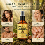 PURA D'OR ORGANIC Moroccan Argan Oil Pure Cold-Pressed Hair & Skin, 4oz
