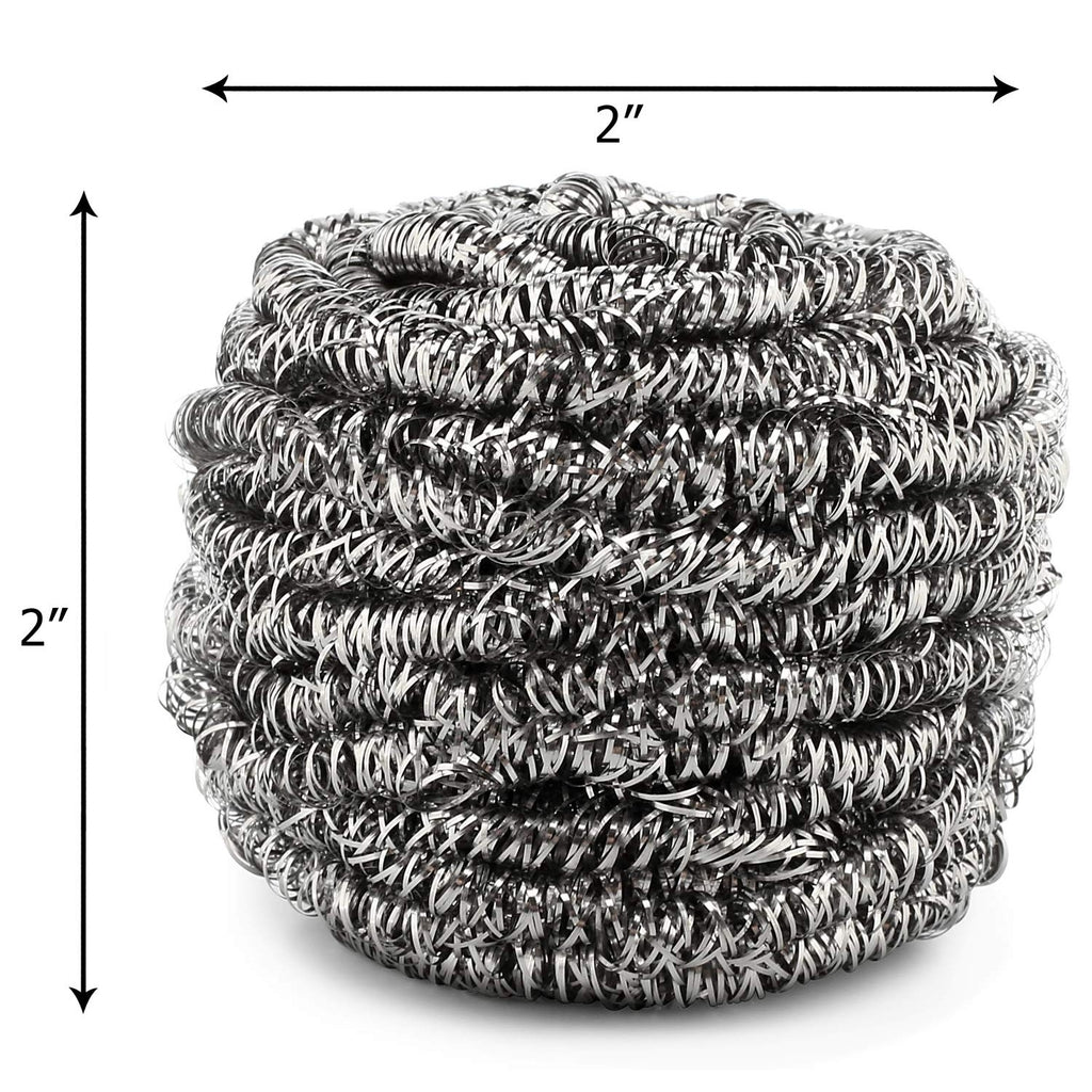 12 Pack Stainless Steel Scourers by Scrub It – Steel Wool Scrubber Pad Used for Dishes, Pots, Pans, and Ovens. Easy scouring for Tough Kitchen Cleaning.