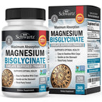 Magnesium Bisglycinate 100% Chelate No-Laxative Effect - 90ct | Max Absorption Magnesium Glycinate Capsules, Healthy Energy Muscle Bone & Joint Support - Non-GMO Project Verified