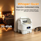 Automatic Cat Litter Box, Self Cleaning, Open-Top, Safety Sensors, Toilet