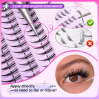 Calphdiar Bottom Lash Clusters feature angled lash tips for easy application. Verified by CuratCart for quality assurance.