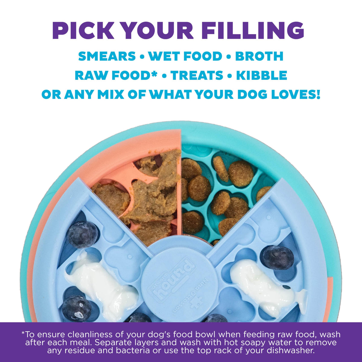 Outward Hound Nina Ottosson Lickin’ Layers 3-in-1 Dog Toy Treat Puzzle, 7"